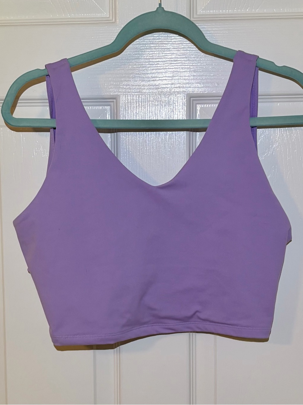 Sexy Lilac V-Neck Crop Tank Top with Cris’s-Cross Draped Back. Size XXL